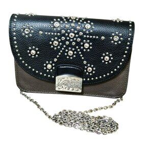 Brighton Star Glam Snappy Flap Mini Bag Crossbody Purse Clutch Studded Jeweled
